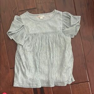 J. Crew Crewcuts Metallic Silver Top